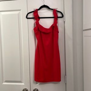 Red mini dress